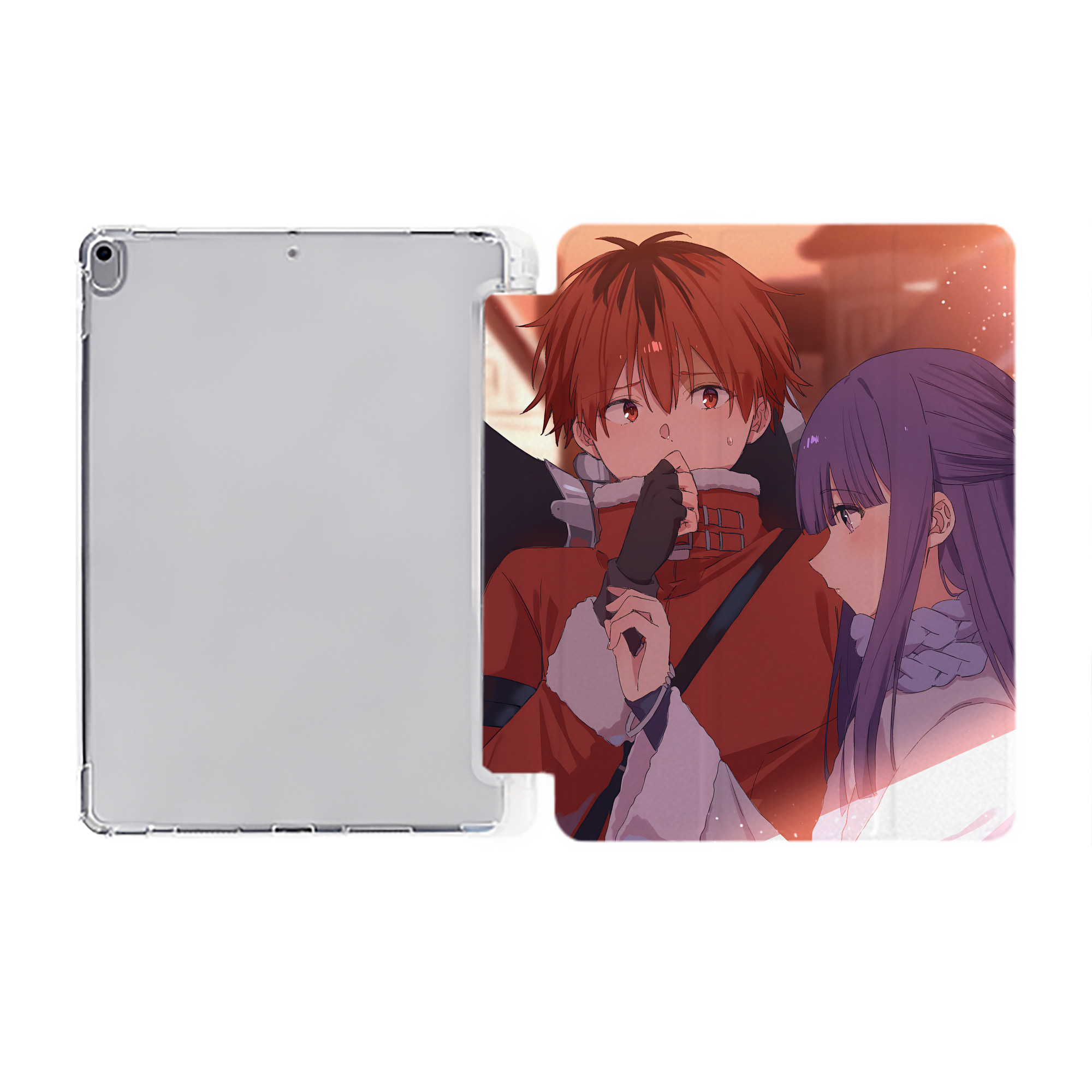 （画像用） 葬送のフリーレン Frieren IPad ケース ペン収納付き 三つ折りスタンド PUレザー×シリコン 対応機種9.5/10.5/10.9インチ